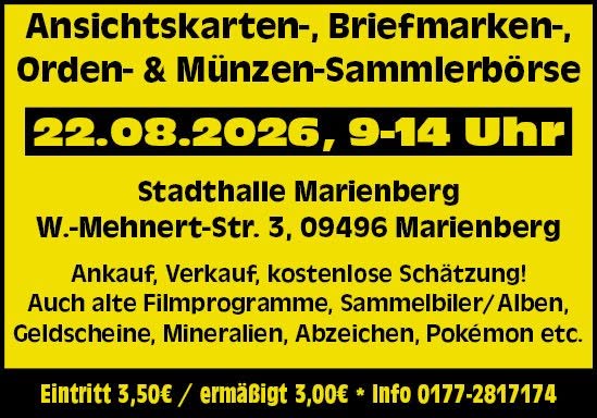 Marienberg Münzbörse2026 Teaser